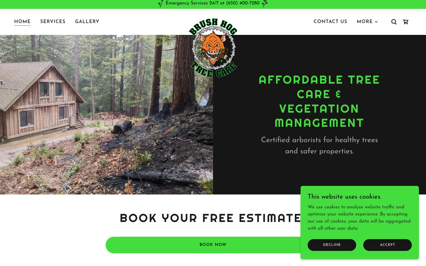 The current homepage